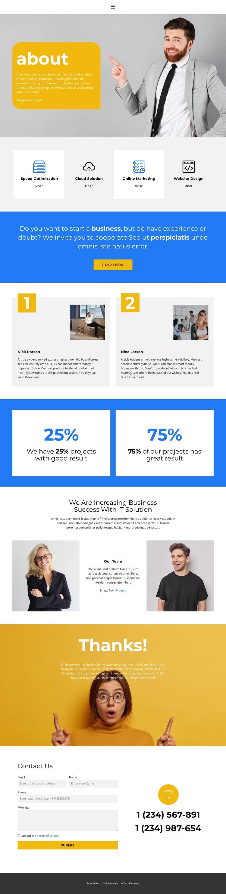 About the business mission CSS Template