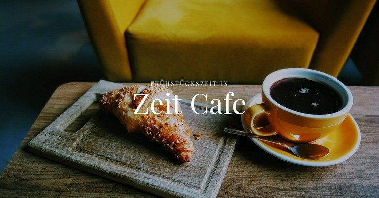Zeit Cafe Eine Seitenvorlage