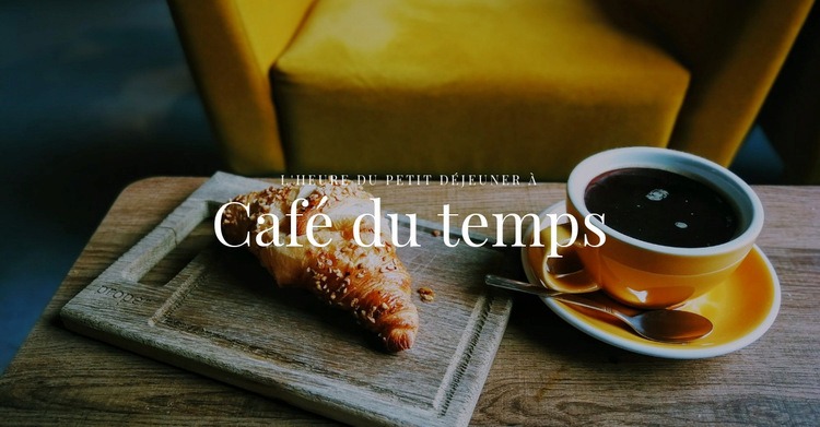 Café du temps Maquette de site Web