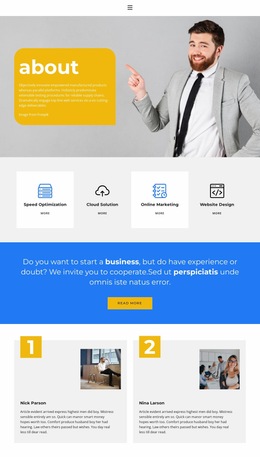 Website Maker For About The Business Mission