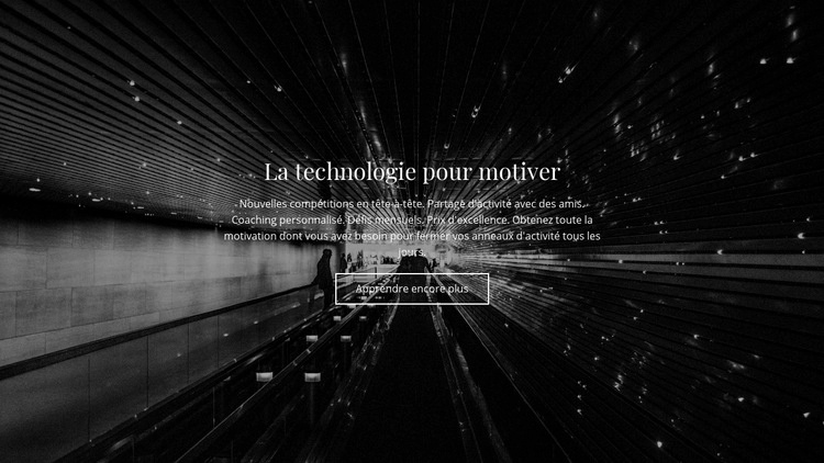 Motiver la technologie Page de destination