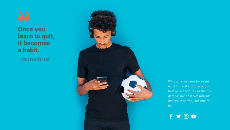 Soccer training Homepage Design