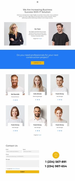 The Best Of The Team - Design HTML Page Online