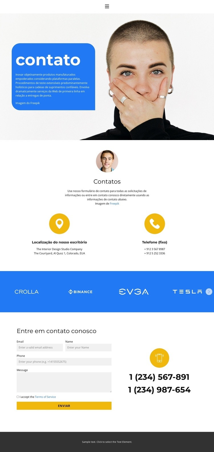 Venha para o escritório Landing Page