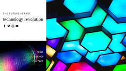 Technology Revolution Website Mockup