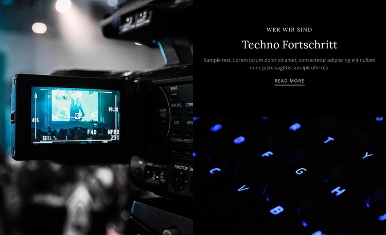 Techno Fortschritt Website-Modell