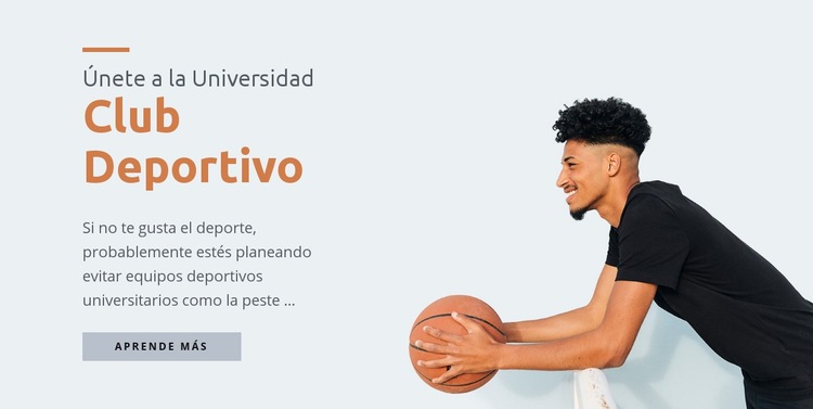 Centro universitario deportivo Maqueta de sitio web