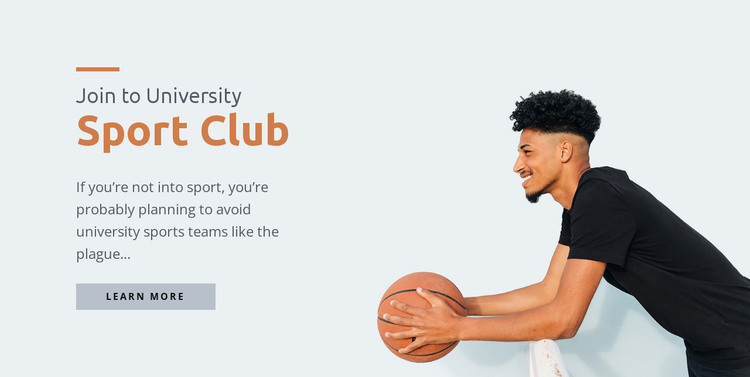 Sport university center HTML Template