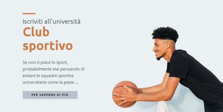 Centro universitario sportivo Mockup del sito web