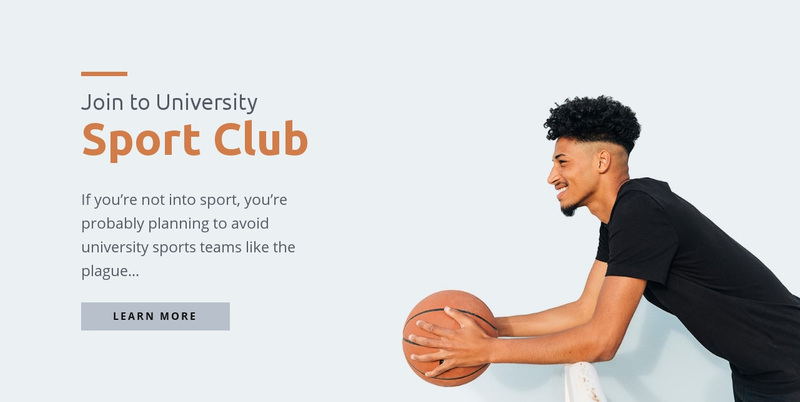 Sport university center Web Page Design
