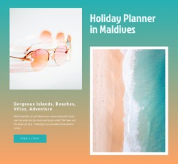 Holiday Planner Maldives CSS Website Template