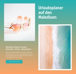 Urlaubsplaner Malediven - HTML Website Maker