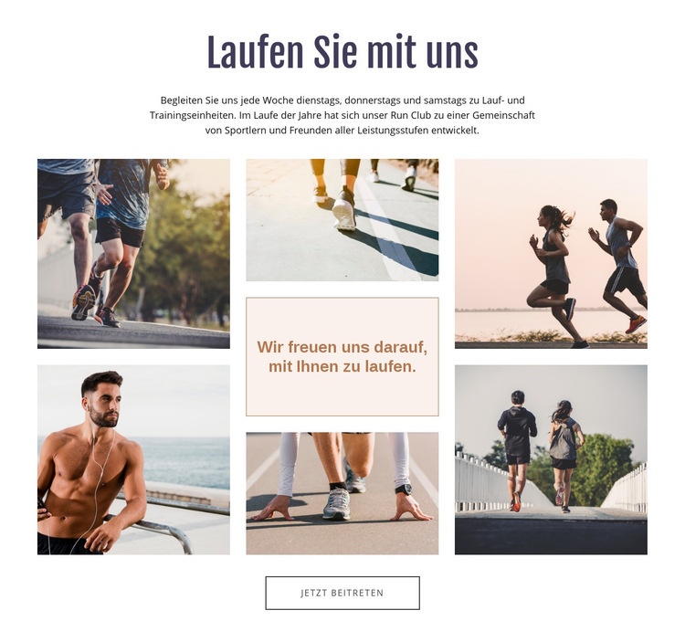 Laufen Sie mit uns HTML Website Builder