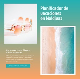 Planificador De Vacaciones Maldivas - HTML Website Maker