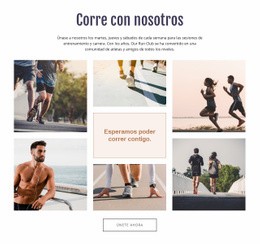 Corre Con Nosotros - Plantilla De Funcionalidad De Una Página