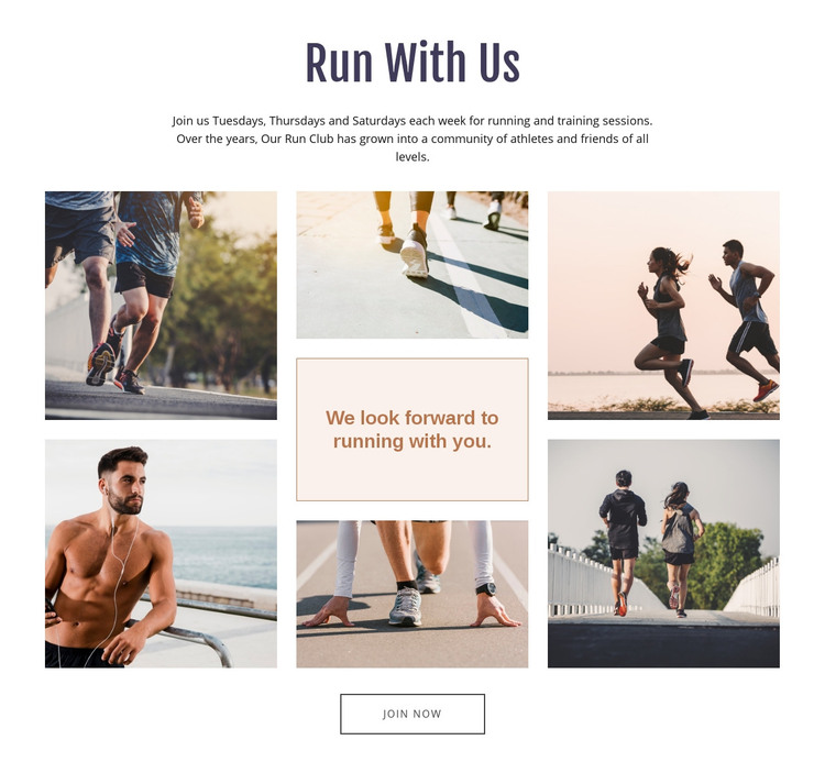 Run With Us Homepage Design