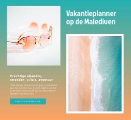 Vakantieplanner Maldiven CSS-Websitesjabloon