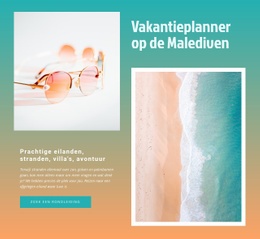 Vakantieplanner Maldiven - Professionele HTML5-Sjabloon