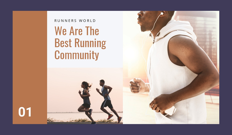 Best running community One Page Template