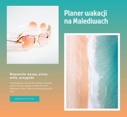 Planowanie Wakacji Na Malediwach - Makieta Funkcjonalności Witryny