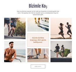 Bizimle Koş Için HTML Web Sitesi