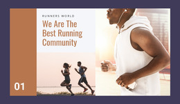 Best Running Community - Web Page Mockup Template