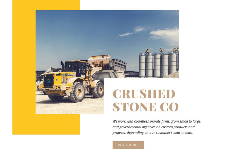 Crushed Stone Homepage Design