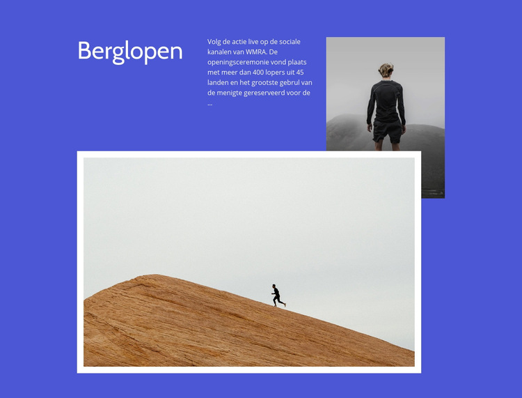 Berglopen Website sjabloon