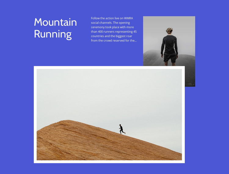 Mountain running One Page Template