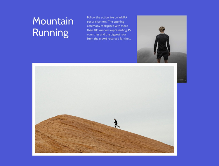 Mountain running WordPress Website Builder