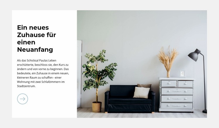 Ein neues Wohndesign Website-Modell