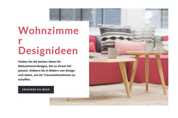 Wohnzimmer Dekorieren – Fertiges Website-Design