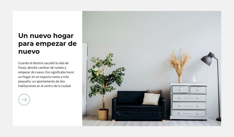 Un nuevo diseño de hogar Maqueta de sitio web
