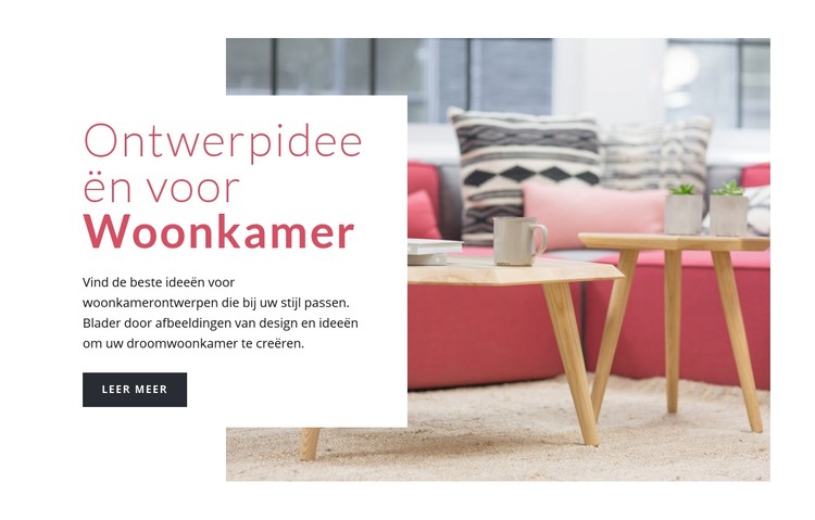 Woonkamer verfraaien CSS-sjabloon