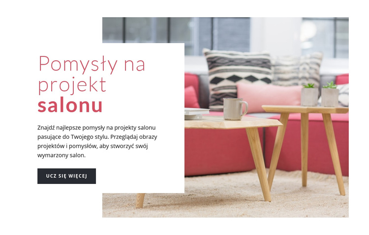 Dekorowanie salonu Motyw WordPress