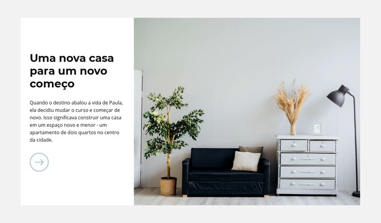 Um novo design de casa Construtor de sites HTML