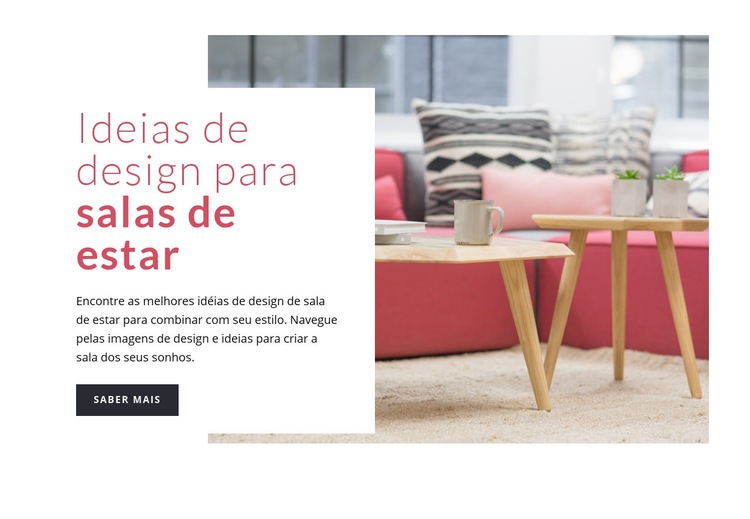 Decoração de sala de estar Construtor de sites HTML