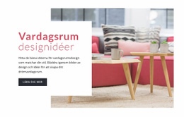 Dekorerande Vardagsrum - HTML5-Mall