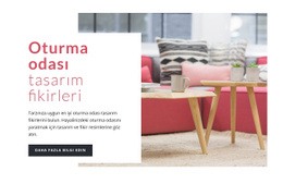 Oturma Odası Dekorasyonu - Web Sitesi Şablonları