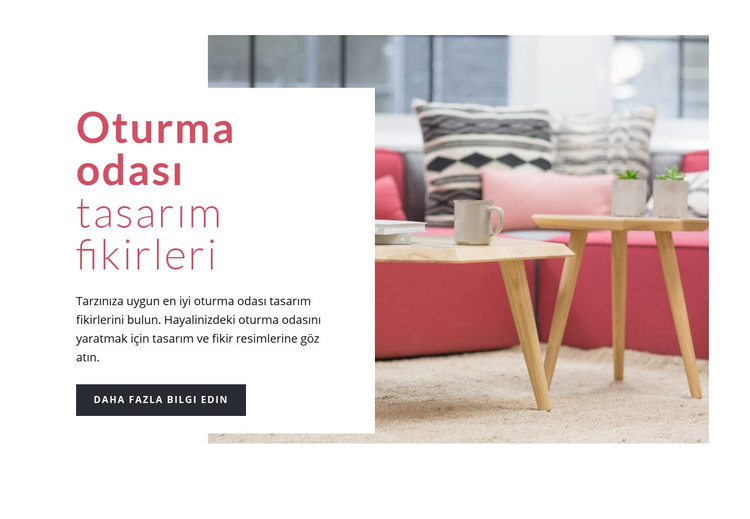 Oturma odası dekorasyonu WordPress Teması