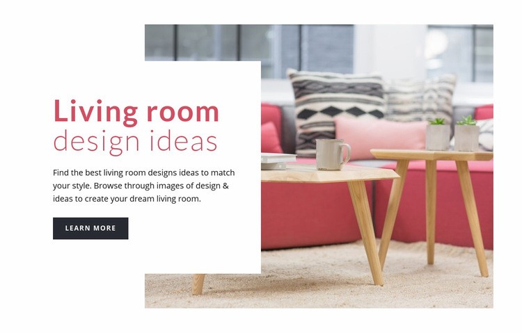Decorating living room Webflow Template Alternative