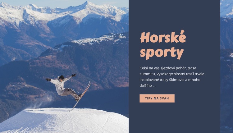 Horské sporty Webový design