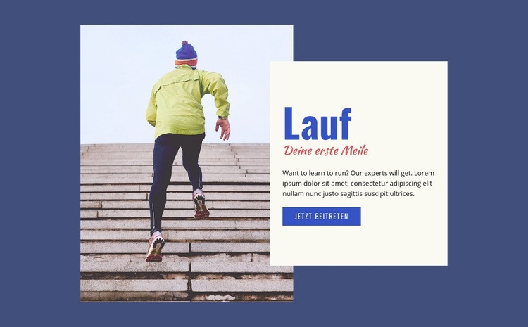 Laufsport Website-Modell