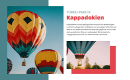 Benutzerdefinierte Schriftarten, Farben Und Grafiken Für Reisen Sie In Kappadokien