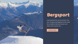 Bergsport - Integrierte CMS-Funktionalität