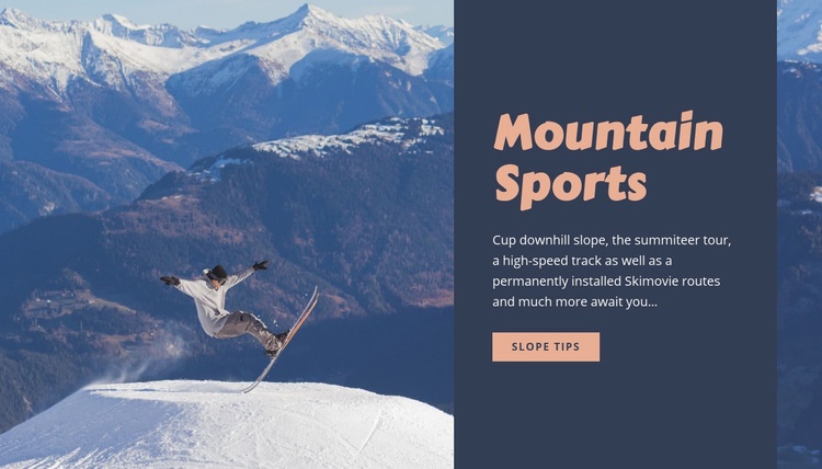 Mountain Sports Elementor Template Alternative