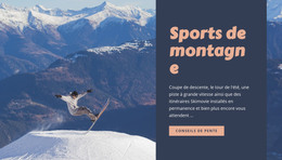 Sports De Montagne - Modèle HTML De Base