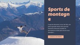 Sports De Montagne - Fonctionnalité Cms Intégrée