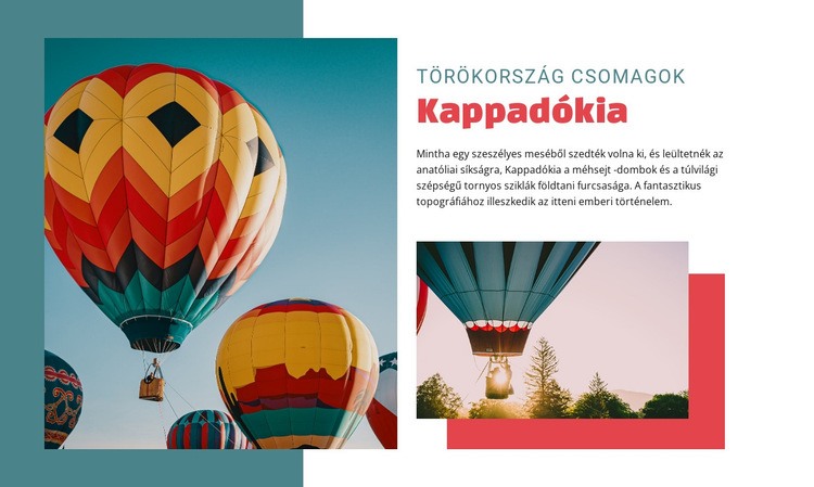 Utazás Kappadóciában HTML Sablon