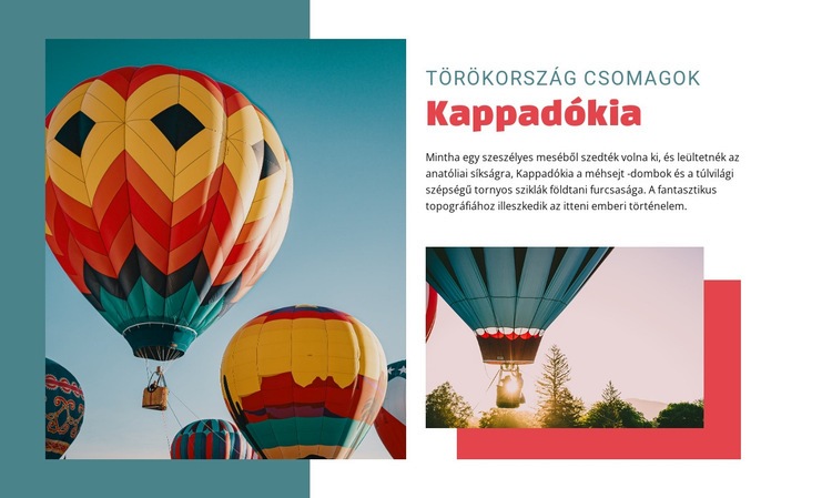 Utazás Kappadóciában Weboldal tervezés